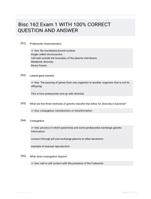 Bisc 162 Exam 1 WITH 100% CORRECT QUESTION AND ANSWER