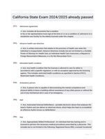 California State Exam 2024/2025 already passed