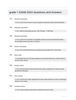 grade 1 EXAM 2024 Questions and Answers