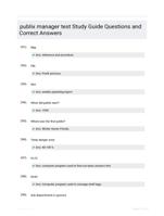 publix manager test Study Guide Questions and Correct Answers