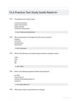 CLA Practice Test Study Guide Rated A+