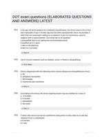 DOT exam questions (ELABORATED  QUESTIONS AND ANSWERS) LATEST