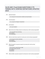 SLHS 4301 Final EXAM QUESTIONS (179 TERMS) WITH VERIFIED DEFINITIONS UPDATED 2024
