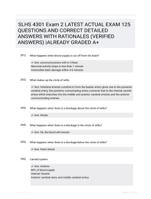 SLHS 4301 Exam 2 LATEST  ACTUAL EXAM 125 QUESTIONS AND CORRECT DETAILED ANSWERS WITH RATIONALES (VERIFIED ANSWERS) |ALREADY GRADED A+