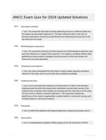 ANCC Exam Quiz for 2024 Updated Solutions