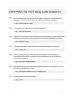 CSFA PRACTICE TEST Study Guide Graded A+