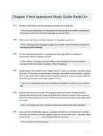 Chapter 5 test questions Study Guide Rated A+