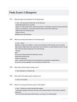 Peds Exam 2 Blueprint