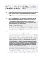 AFP Exam 2 WITH 100% VERIFIED ANSWERS GUARANTEED PASS + A GRADE