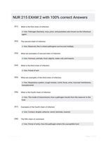 NUR 215 EXAM 2  with 100% correct Answers