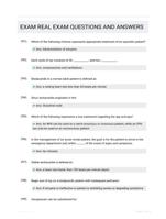 EXAM REAL EXAM QUESTIONS AND ANSWERS