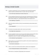 Written EXAM GUIDE