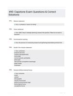 490: Capstone Exam Questions & Correct Solutions