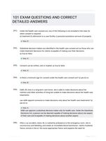 101 EXAM QUESTIONS AND CORRECT  DETAILED ANSWERS