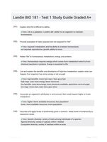 Landin BIO 181 - Test 1 Study Guide Graded A+