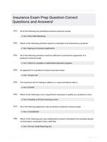 Insurance Exam Prep Question Correct Questions and Answers!