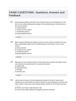 EXAM 3 QUESTIONS - Questions, Answers and Feedback