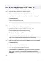 MNT Exam 1 Questions 2024 Graded A+