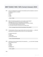 MNT EXAM 2 With 100% Correct Answers 2024