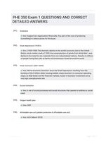 PHE 350 Exam 1 QUESTIONS AND CORRECT  DETAILED ANSWERS