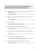 202 EXAM QUESTIONS (258 TERMS) WITH VERIFIED DEFINITIONS UPDATED 2024