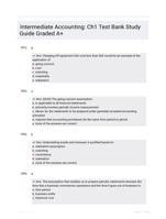 Intermediate Accounting: Ch1 Test Bank Study Guide Graded A+