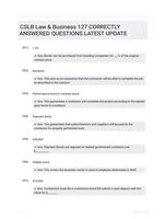 CSLB Law & Business 127 CORRECTLY ANSWERED QUESTIONS LATEST UPDATE