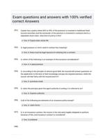 Exam questions and answers with 100% verified correct Answers