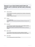 Module 3 nurs 5334 EXAM QUESTIONS (54 TERMS) WITH VERIFIED DEFINITIONS UPDATED 2024
