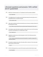 Life exam questions and answers 100% verified and A+ guaranteed