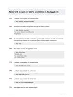 NSG121 Exam 3 100% CORRECT ANSWERS