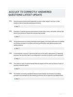 ACG UCF 73 CORRECTLY ANSWERED QUESTIONS LATEST UPDATE