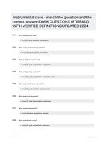 Instrumental case - match the question and the correct answer EXAM QUESTIONS (8 TERMS) WITH VERIFIED DEFINITIONS UPDATED 2024