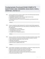 Fundamentals Proctored EXAM COMPLETE QUESTIONS AND ANSWERS 2024/2025 (100%) VERIFIED | RATED A+