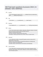 302 Final exam questions & answers 2024 ( A+ GRADED 100% VERIFIED)