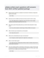 pilates written exam questions with answers best 2024 verified updated package
