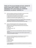 PEDS ATI Proctored EXAM ACTUAL EXAM 59 QUESTIONS AND CORRECT DETAILED ANSWERS WITH RATIONALES (VERIFIED ANSWERS) |ALREADY GRADED A+