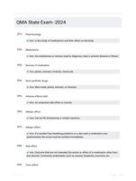 QMA State Exam -2024