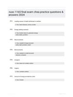 nusc 1165 final exam chea practice questions & answers 2024
