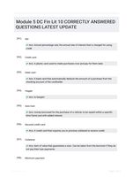 Module 5 DC Fin Lit 10 CORRECTLY ANSWERED QUESTIONS LATEST UPDATE