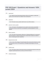PSY 303 Exam 1 Questions and Answers 100% correct 2024