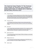 The American Yawp Chapter 19, The American Yawp Chapter 20, American Yawp Chapter 21 EXAM QUESTIONS (75 TERMS) WITH VERIFIED DEFINITIONS UPDATED 2024