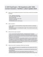 C 225 Final Exam | 100 Questions with 100% Correct Answers | Verified | Latest Update 2024