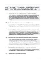 PECT Module 1 EXAM QUESTIONS (45 TERMS) WITH VERIFIED DEFINITIONS UPDATED 2024