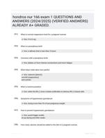 hondros nur 166 exam 1 QUESTIONS AND ANSWERS (2024/2025) (VERIFIED ANSWERS) ALREADY A+ GRADED.