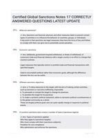 Certified Global Sanctions Notes 17 CORRECTLY ANSWERED QUESTIONS LATEST UPDATE