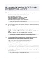 OB exam with hw questions QUESTIONS AND CORRECT  DETAILED ANSWERS