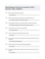 Microbiology Final Exam Questions 2024 SOLVED 100% CORRECT