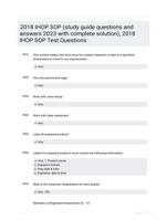 2018 IHOP SOP (study guide questions and answers 2023 with complete solution), 2018 IHOP SOP Test Questions