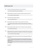 SCM Exam #3
